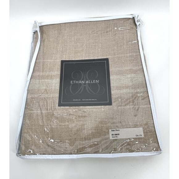 Ethan Allen 100% Linen Beige Euro Pillow Sham New 26x26 Bedding Natural Look - Picture 1 of 5